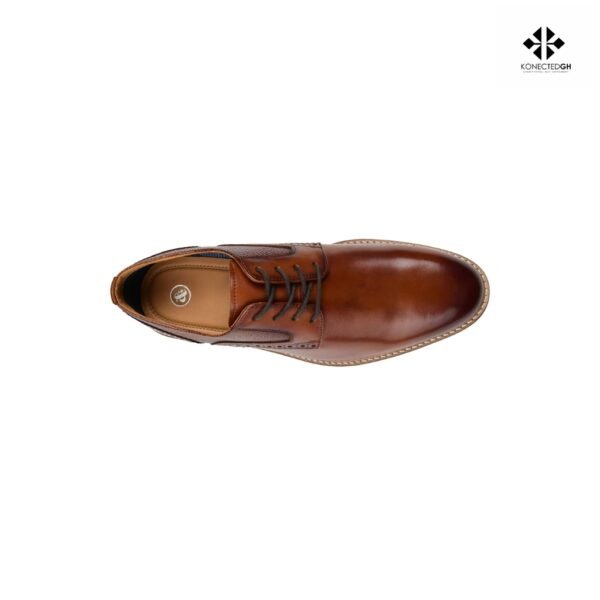 Thomas and Vine Dress Clayton Plain Toe Derby Shoes in Cognac - Image 3