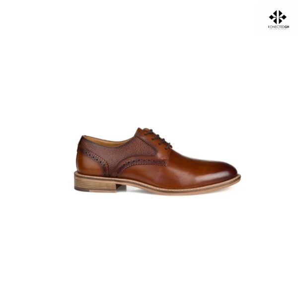 Thomas and Vine Dress Clayton Plain Toe Derby Shoes in Cognac