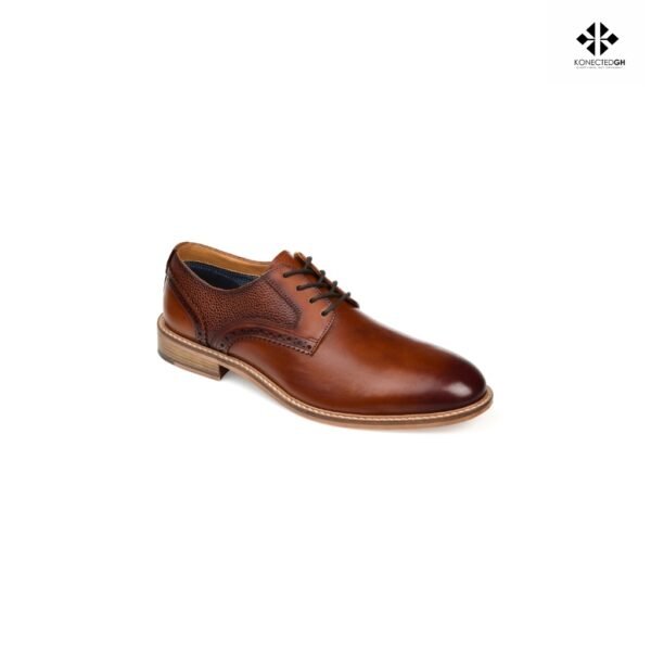 Thomas and Vine Dress Clayton Plain Toe Derby Shoes in Cognac - Image 7