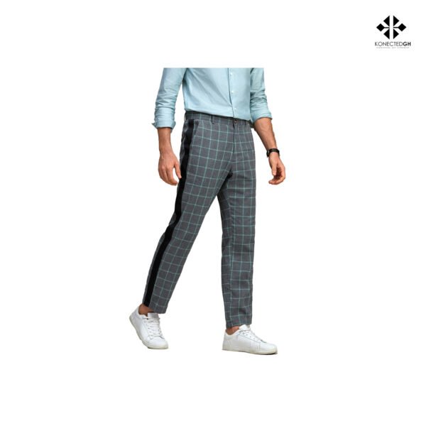 SHEIN Men Windowpane Print Contrast Side Seam Tailored Pants - Image 2