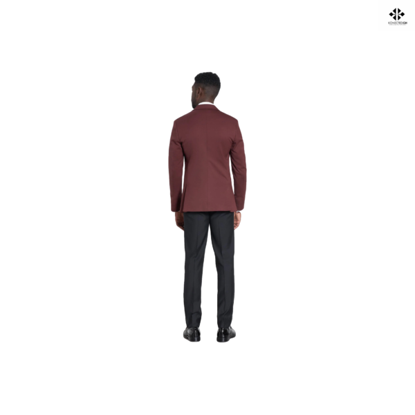 The Black Tux Burgundy Shawl Jacket Tuxedo
