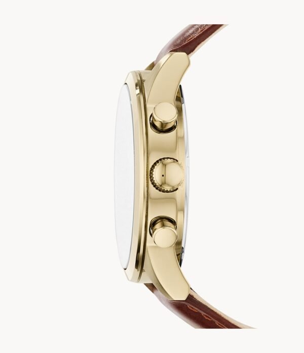 Fossil Flynn Chronograph Brown Leather Watch - Image 2