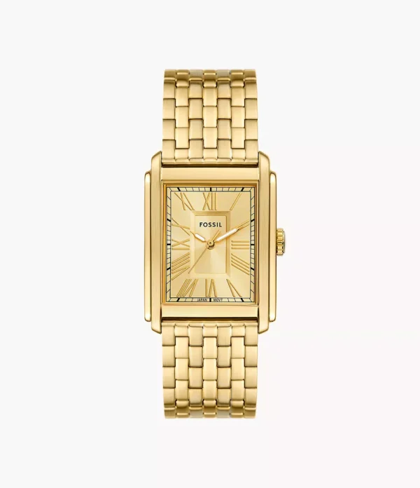 Fossil Carraway Three-Hand Gold-Tone Stainless Steel Watch