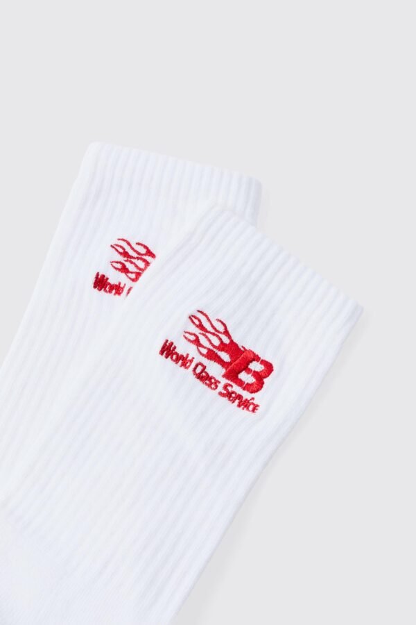 Motor World Class Service Embroided Socks