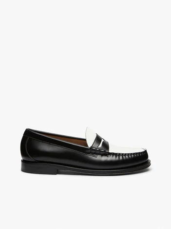 Weejuns Larson Penny Loafers Black & White Leather